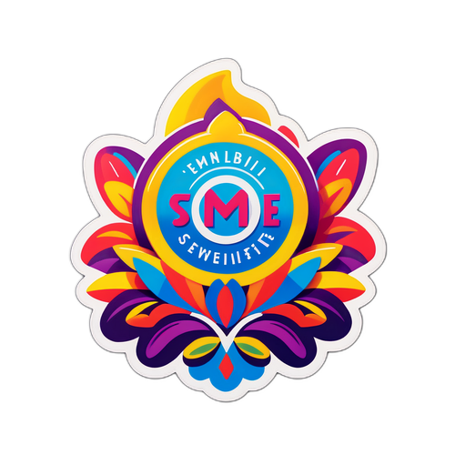 세미 파이브 로고 스티커 디자인