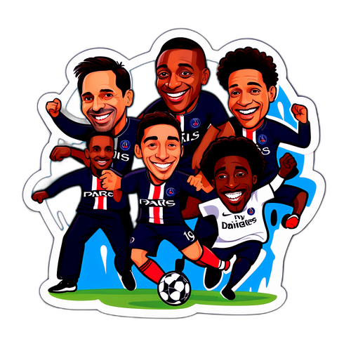 Autocolant amuzant PSG vs Paris FC