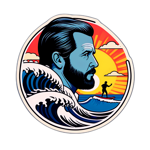 Vintage-inspired Sticker ni Brian Wilson