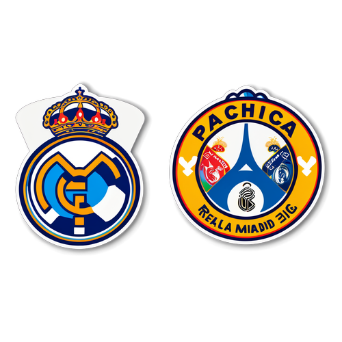 Sticker con la frase 'Pachuca vs Real Madrid EN VIVO'