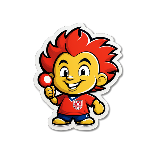 Sticker van de FC Utrecht mascotte