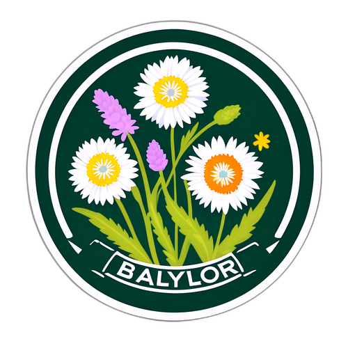 Baylor University Wildflower Logo Sticker