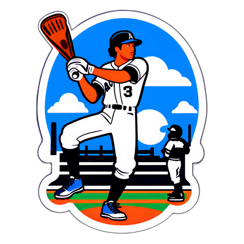 Austin Warren Baseball Action Sticker