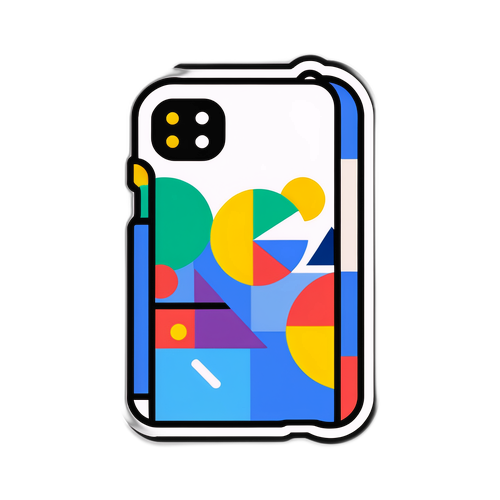 Minimalistische sticker van de Google Pixel 10