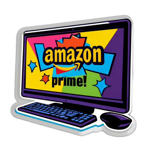 Amazon Prime Video Pop-Art Computer Sticker