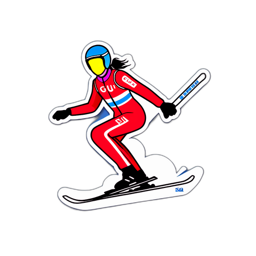 Lyžařská samolepka Gu Ailing Eileen