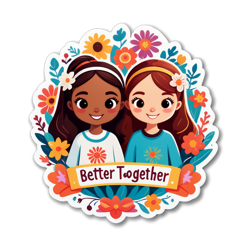 Better Together: Sister Duo Sticker