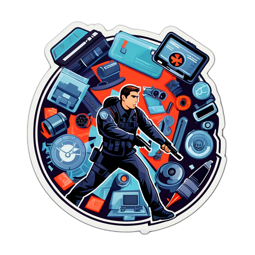 Ilustracja skomplikowanej sceny szpiegowskiej