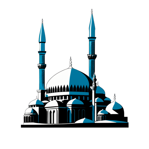 Barbaros Hayrettin Paşa Camii Modern Sanat Sticker Tasarımı