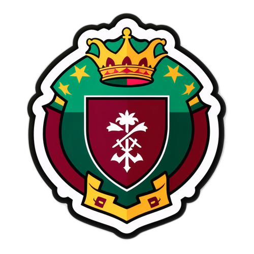Sticker que combina los colores y emblemas de Vasco da Gama y Fluminense