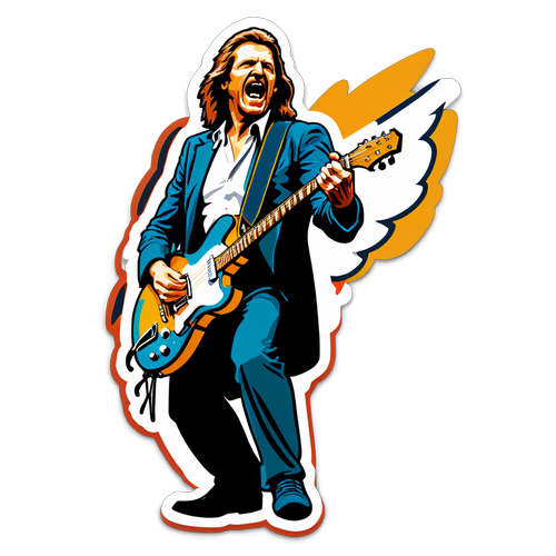 Fictionele Prestaties van de Eagles met Rock Iconografie