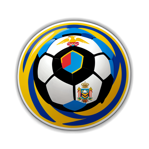 Diseño del Balón de Fútbol con Emblemas de Colombia y Uruguay U-20