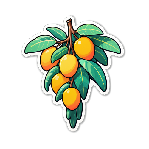 Adesivo artistico di un albero di mango