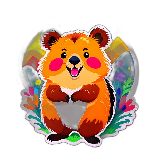 สติ๊กเกอร์คว็อกกะสีสันสดใส