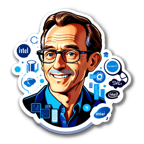 Pembuat Sticker Profesional Intel dengan Pat Gelsinger