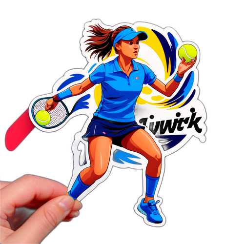 Pakiet naklejek Igi Świątek w ruchu