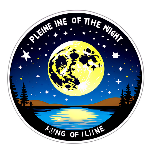 Volle Maan Reflectie in Stil Water