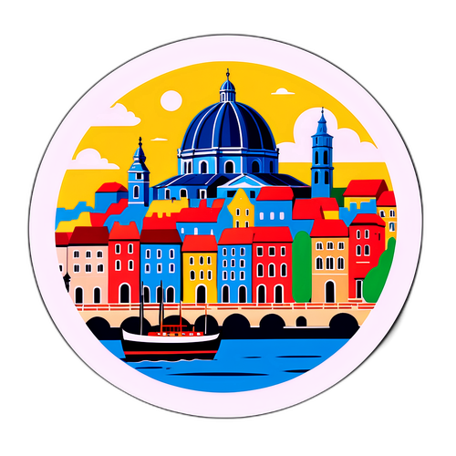 Sticker cu oraș istoric