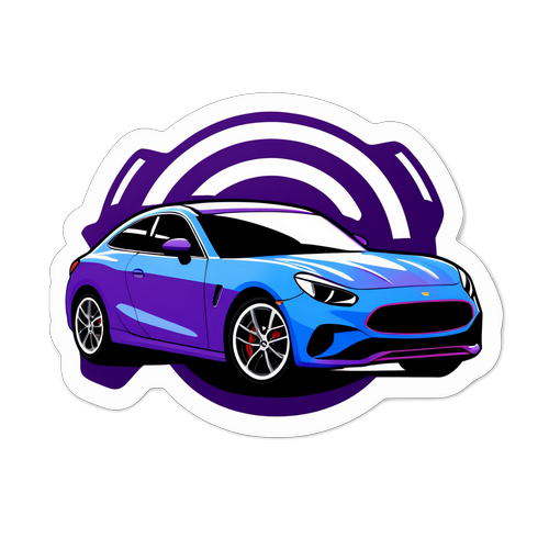 Ô tô mới với hình ảnh logo giao thông nổi bật