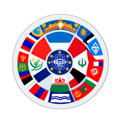 Artistieke Sticker van Politieke Dynamiek