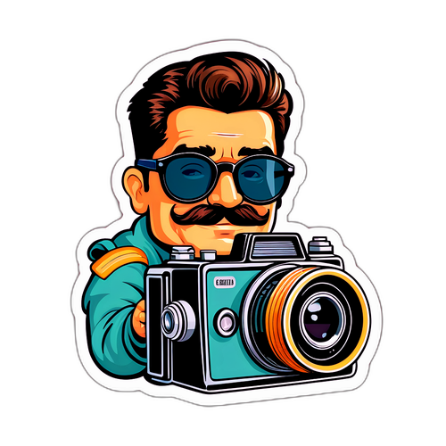 Macchina Fotografica Vintage con Personaggio di Grande Fratello