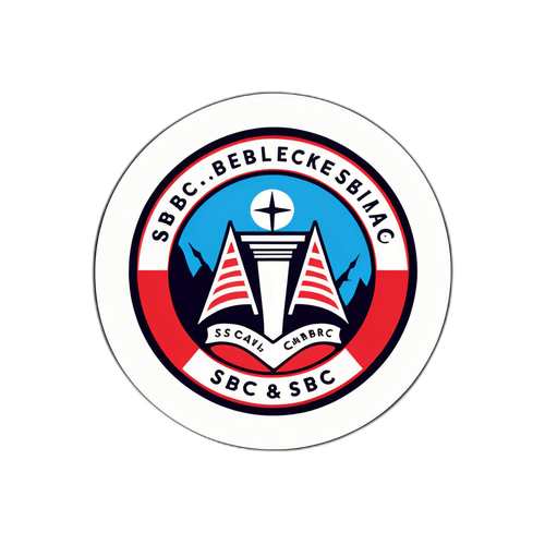 スタイリッシュなSBCロゴデザインのステッカー