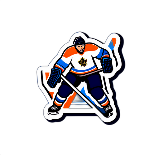 아이스 하키의 스릴과 감정을 상징하는 스티커
