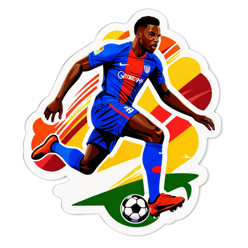 En dynamisk klistermärke av Stephen Wilson Jr. i aktion