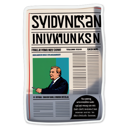 Sticker med Sydsvenskan tidning