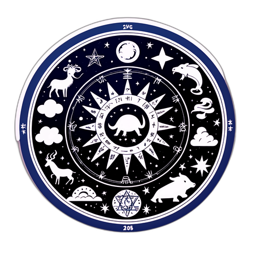 Стикер со знаками зодиака