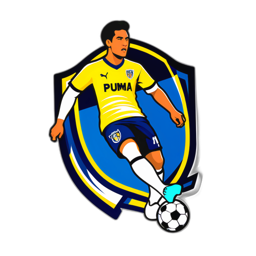 Pumas UNAM Soccer Dynamic Sticker