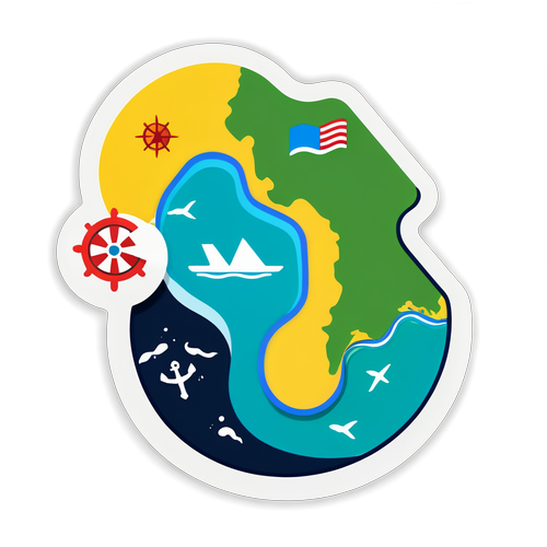 Gulf of Mexico Tech Map Sticker