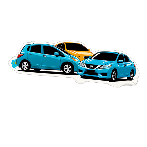 Stiker Kereta Honda dan Nissan