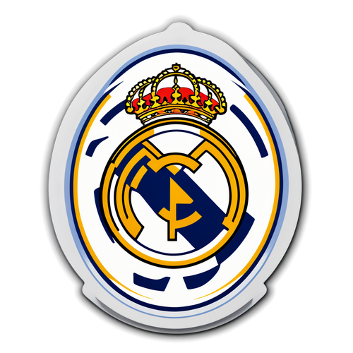 Decal với biểu tượng Real Madrid và khẩu hiệu 'Chúng tôi là nhà vô địch!'