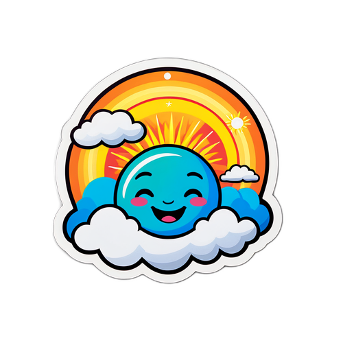 Masiglang Sticker ng Araw