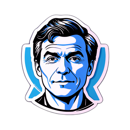 Stiliseret portræt af Peter Bastianen