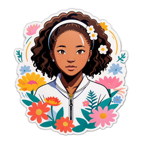 Naomi Osaka dalam Pose Tenang dikelilingi Bunga
