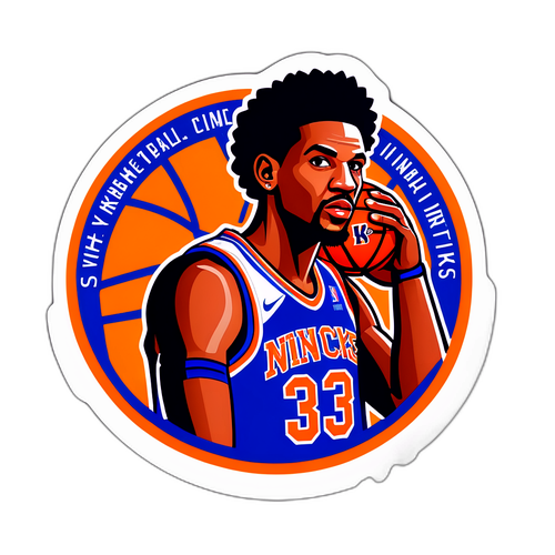 Sticker na Temang Knicks na may Pagtukoy ng Pinsala