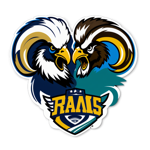 Rams vs Eagles Football Clash Sticker