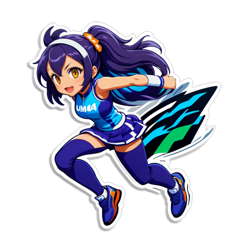 レース中のウマ娘キャラクター