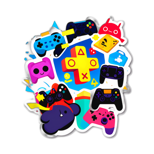 Radosna naklejka świętująca kulturę gier