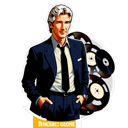 Klassisk Hollywood-klistermärke med Richard Gere