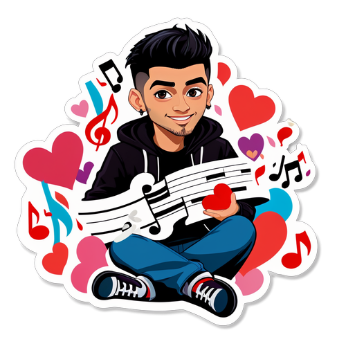 Sticker Comel Zayn Rayyan: Nostalgia Muzik dan Cinta dalam Satu Reka Bentuk!