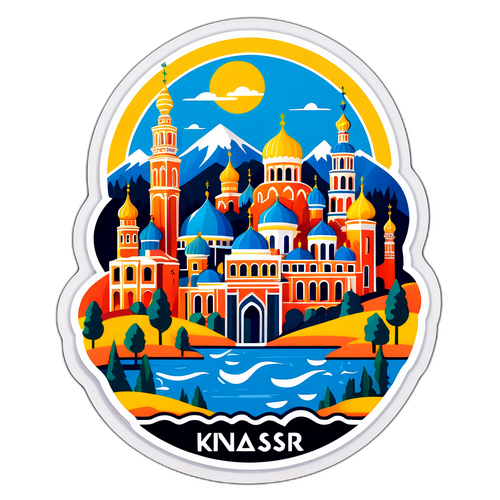 Ілюстрація київських пейзажів з символікою Аль Наср