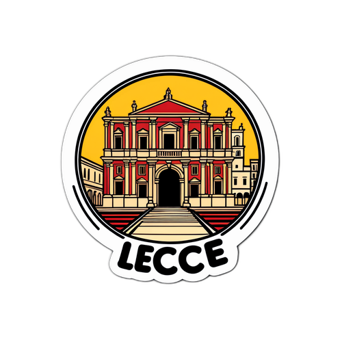 Sticker artistic cu arhitectura istorică din Lecce