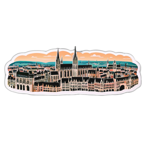 Vue panoramique artistique de Rouen