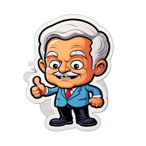 Autocollant de Booder en caricature avec bulle humoristique