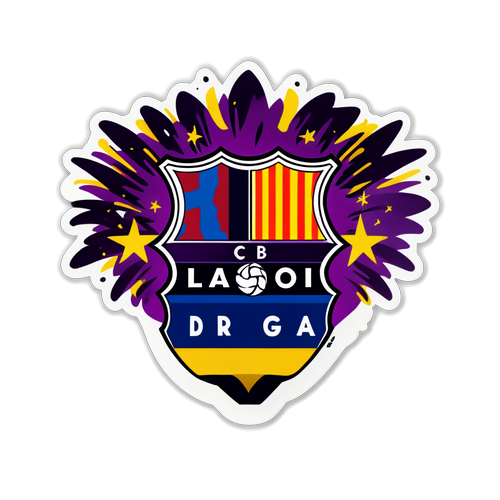Nálepka s velkým logem Valladolid a Barcelony