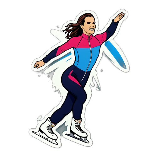 Elegante Eiskunstläuferin