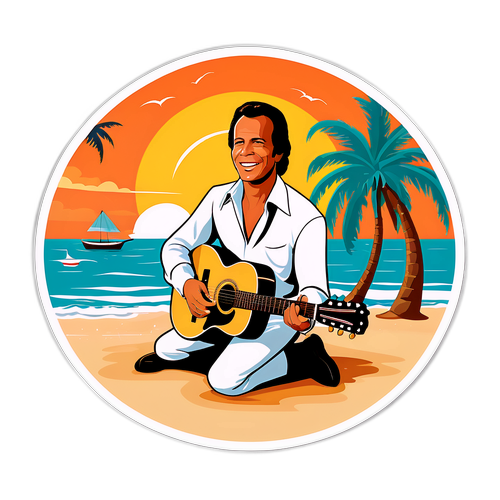 Julio Iglesias Am Strand